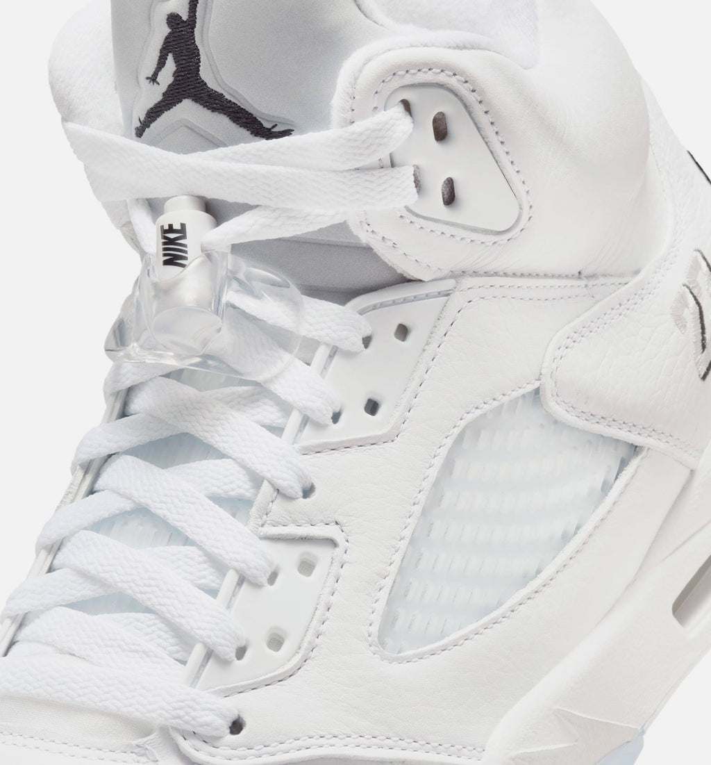 Air Jordan 5 Retro OG White Metallic – Men's Lifestyle Sneaker (White / Metallic Silver / Black)