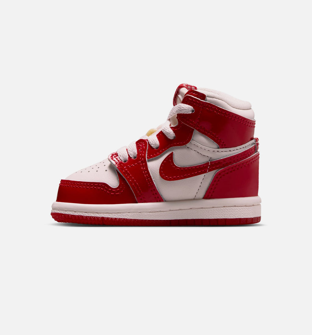 Air Jordan 1 Retro High OG Nails & Grails – Infant & Toddler Lifestyle Sneaker (University Red / Metallic Silver)