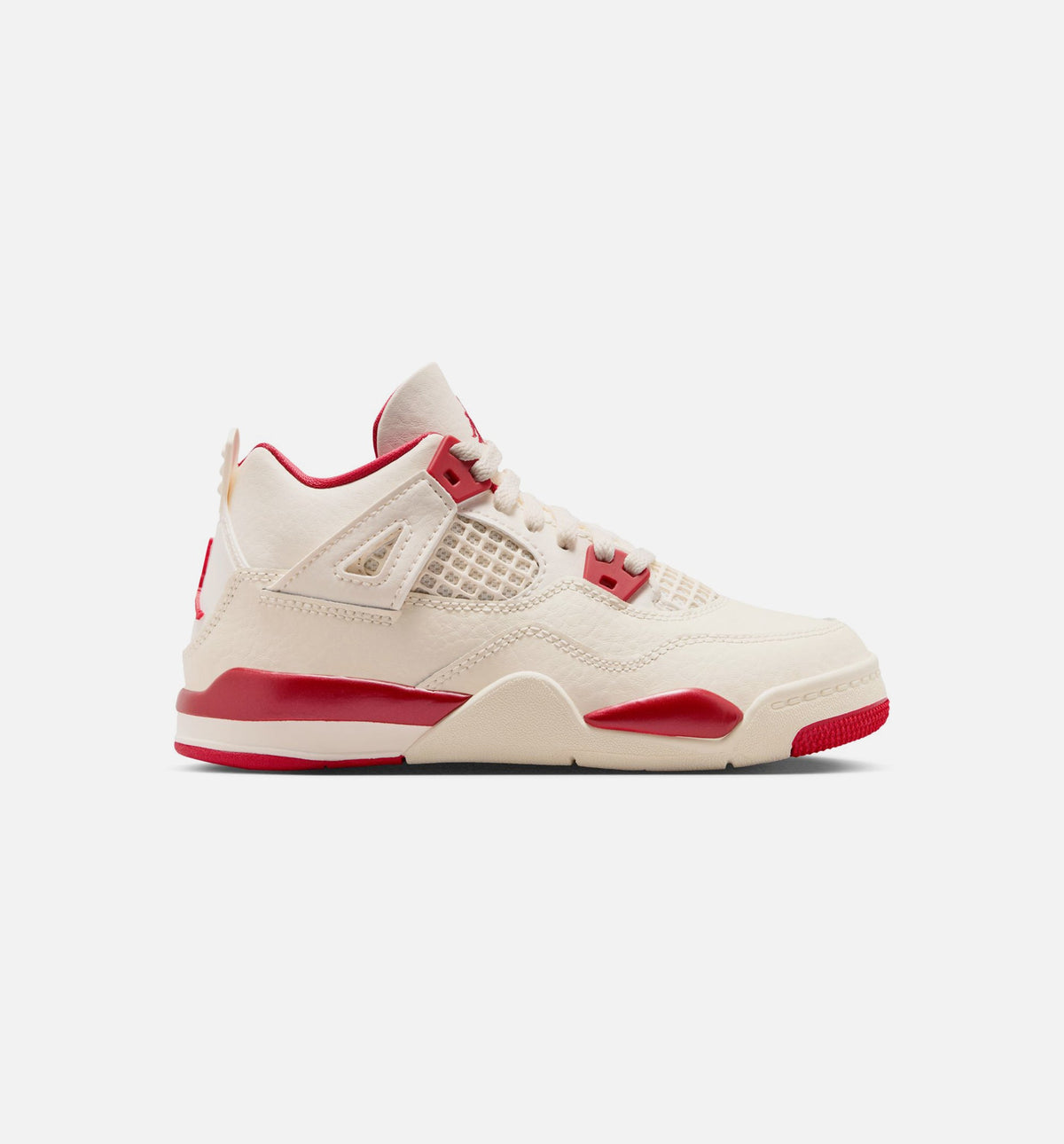 Air Jordan 4 Retro Valentine’s Day – Preschool Lifestyle Sneaker (Pale Ivory / Sierra Red / Tough Red)