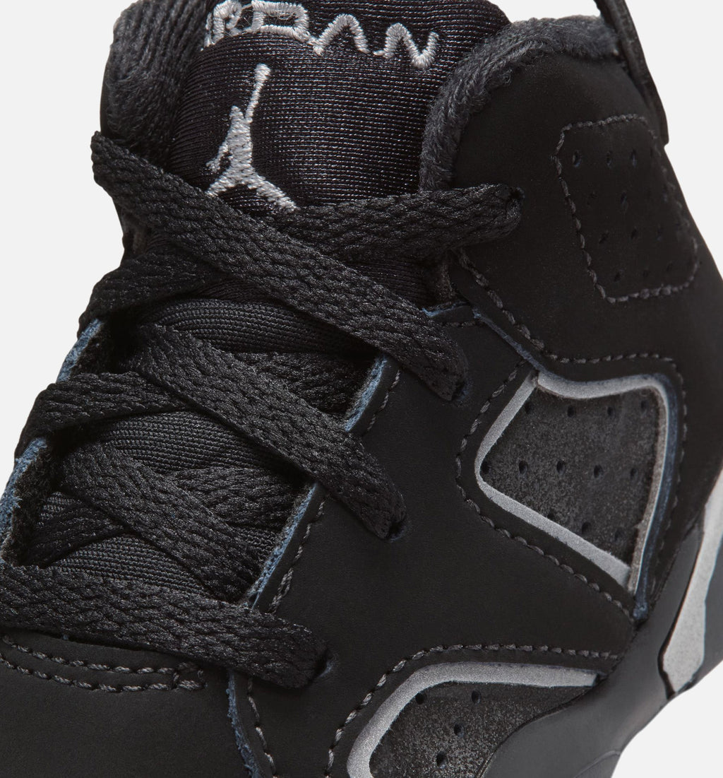 Air Jordan 6 Cap & Gown – Infant & Toddler Lifestyle Sneaker (Black / Reflective Silver / Black)