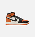 Air Jordan 1 Retro High OG Shattered Backboard – Grade School Lifestyle Sneaker (Black / Starfish)