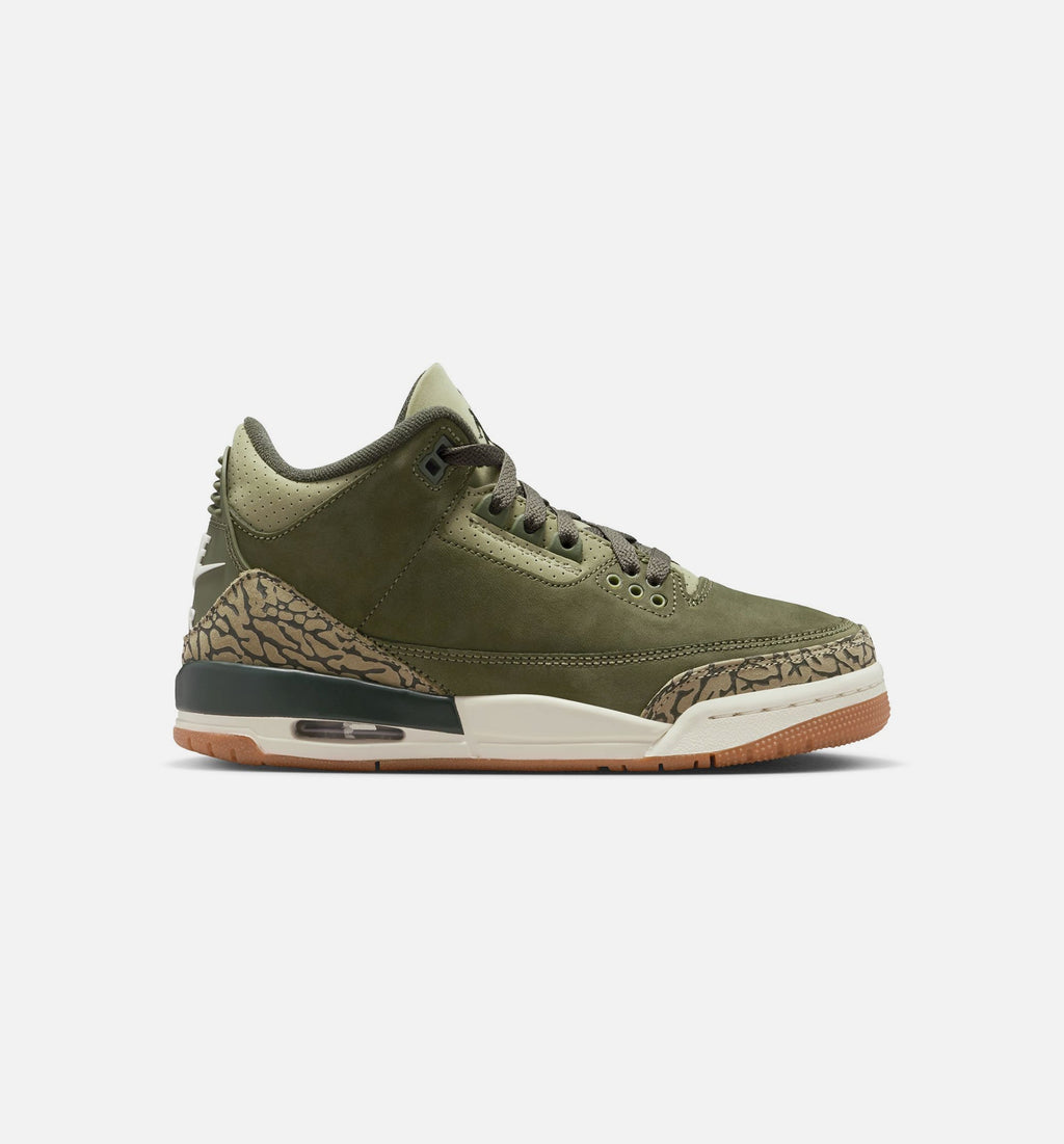 Air Jordan 3 Retro Medium Olive – Grade School Lifestyle Sneaker (Medium Olive / Sequoia / Neutral Olive / Sail)