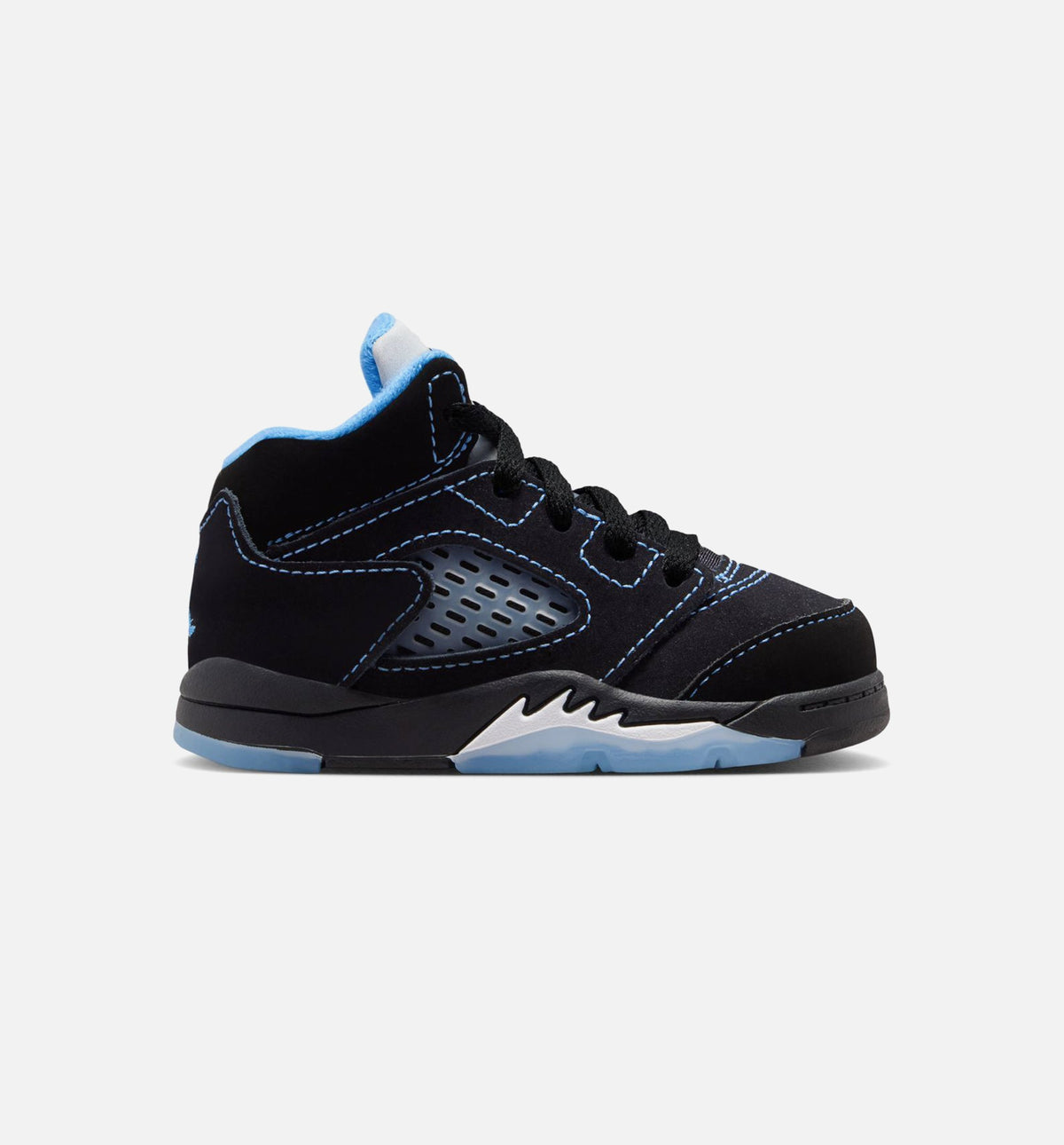 Air Jordan 5 Retro Black Carolina – Infant & Toddler Lifestyle Sneaker (Black / University Blue / White)