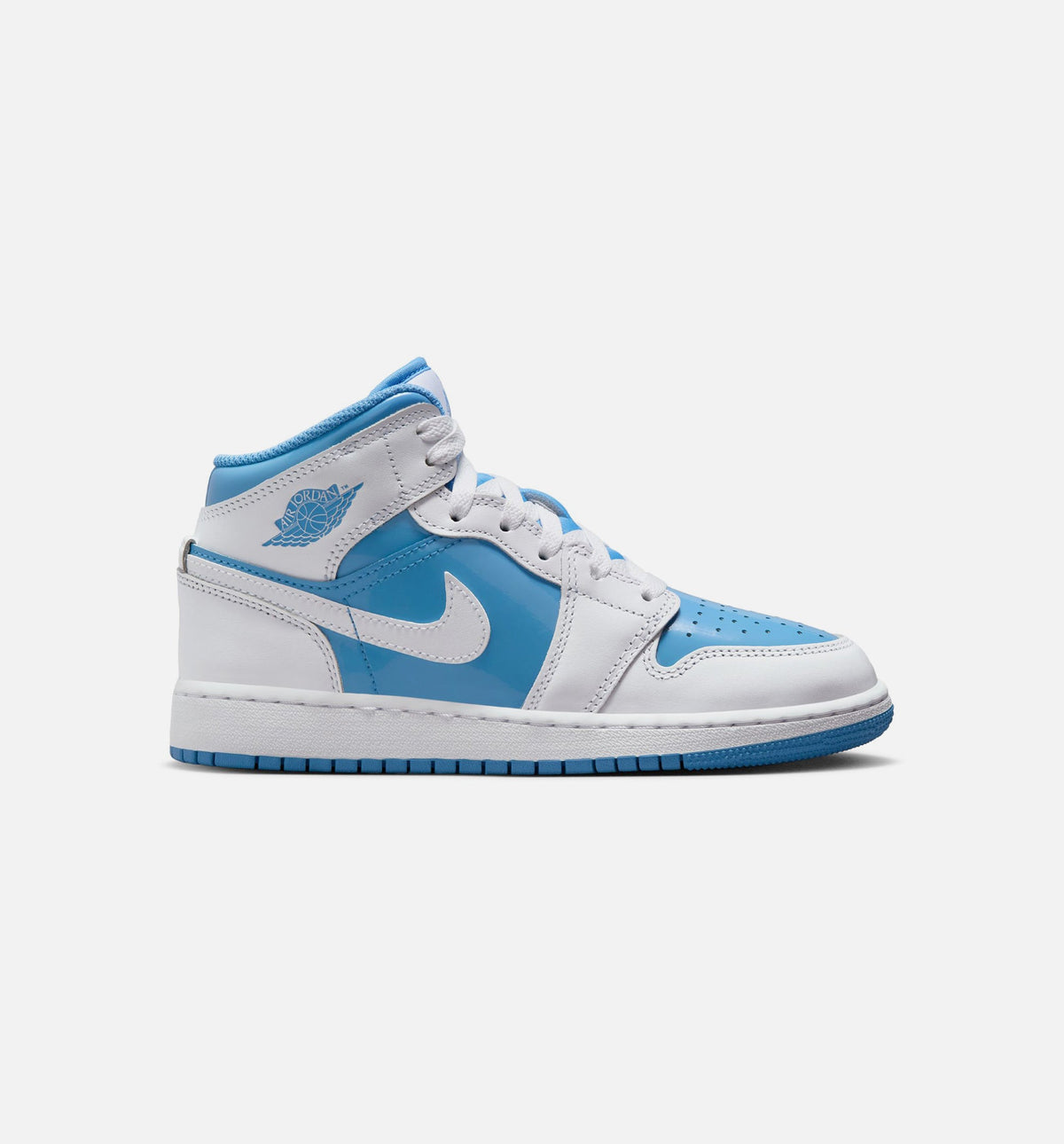 Air Jordan 1 Mid Legend Blue – Grade School Lifestyle Sneaker (White / Legend Blue)