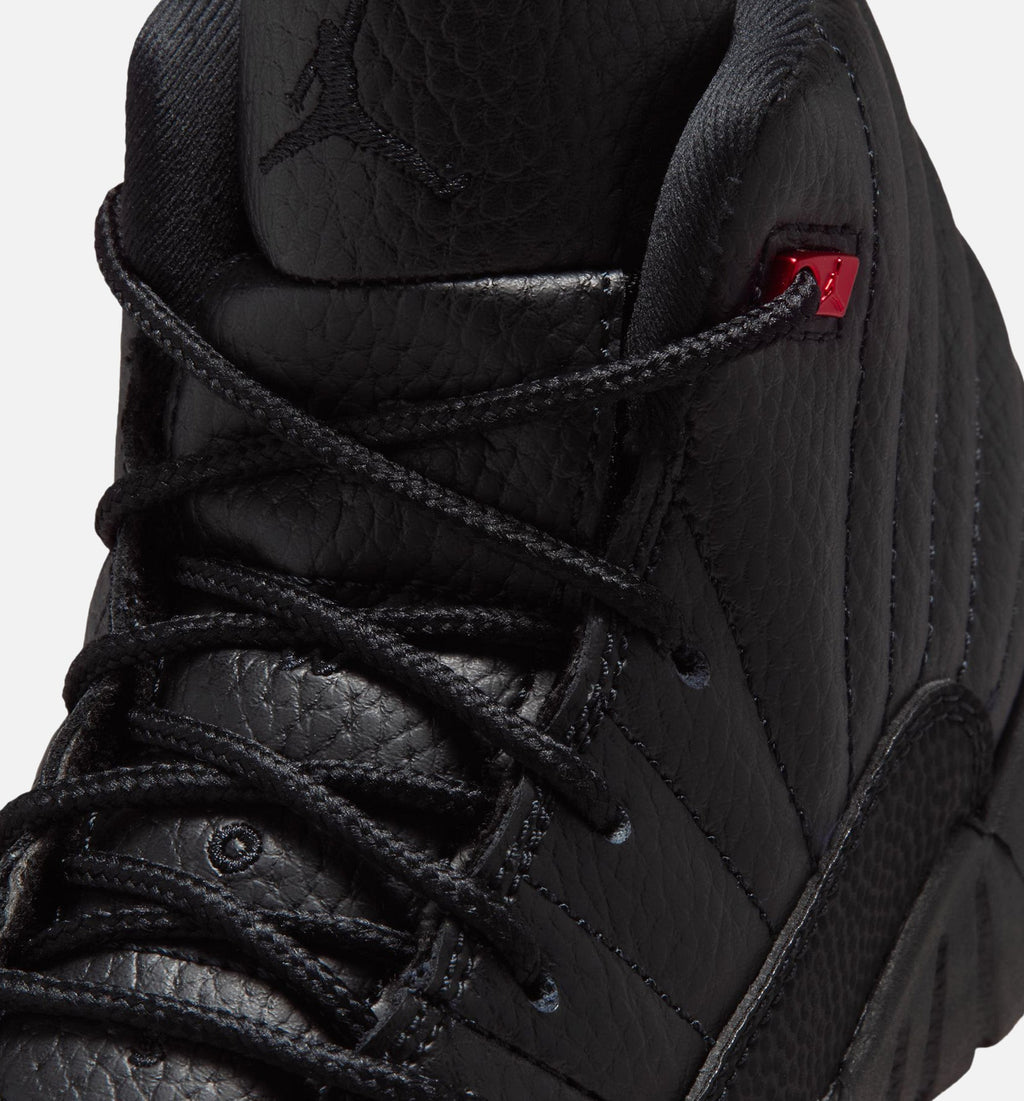 Air Jordan 12 Retro Bloodline – Preschool Lifestyle Sneaker (Black / Varsity Red)