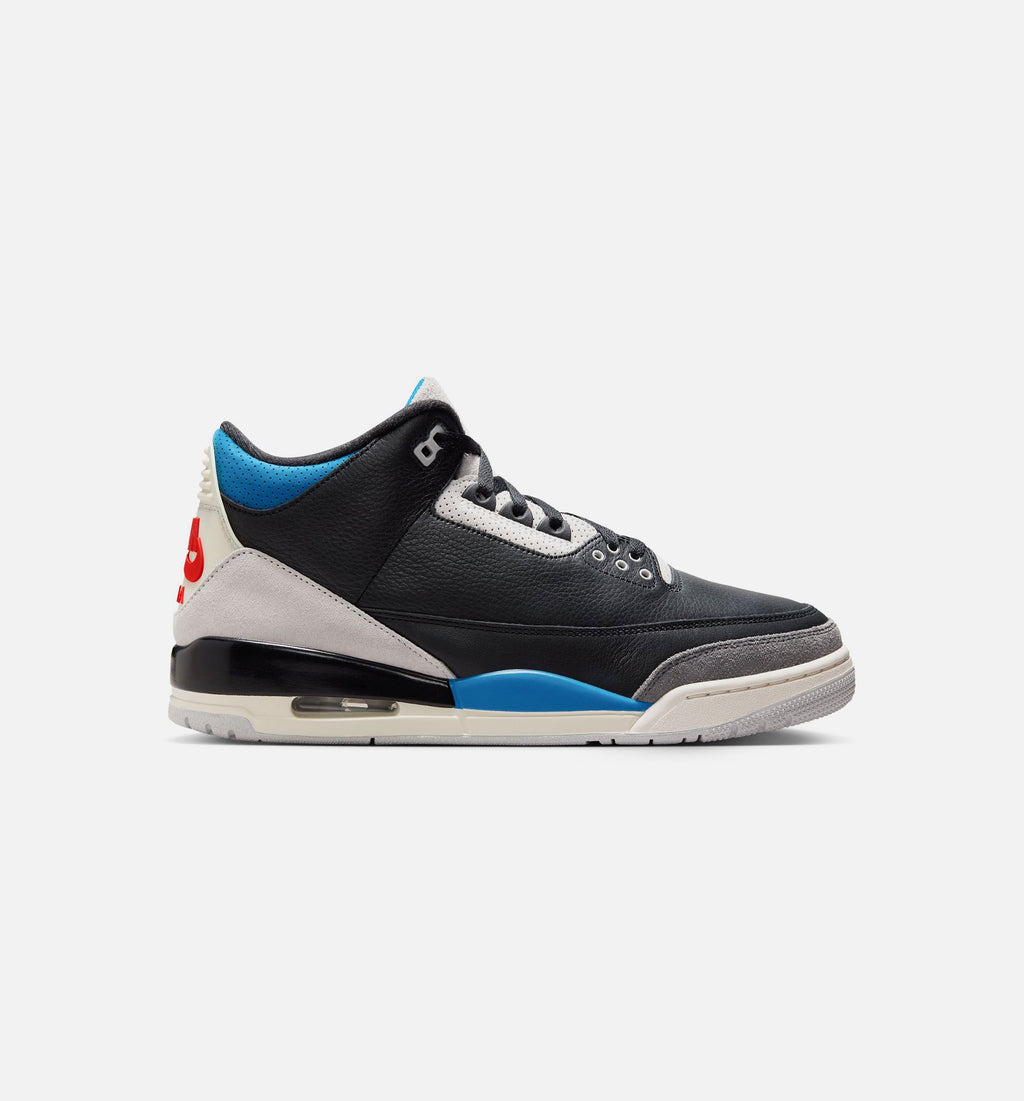 Air Jordan 3 Retro OG Rare Air – Men's Lifestyle Sneaker (Black / Chile Red / Neutral Grey)