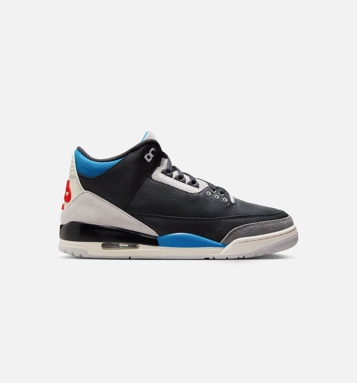 Air Jordan 3 Retro OG Rare Air – Men's Lifestyle Sneaker (Black / Chile Red / Neutral Grey)