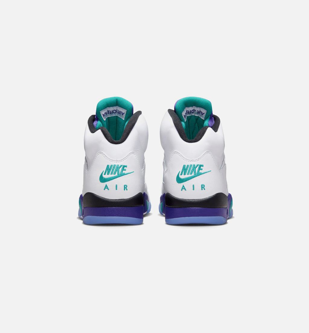 Air Jordan 5 Retro Grape – Men's Lifestyle Sneaker (White / New Emerald / Grape Ice / Black)