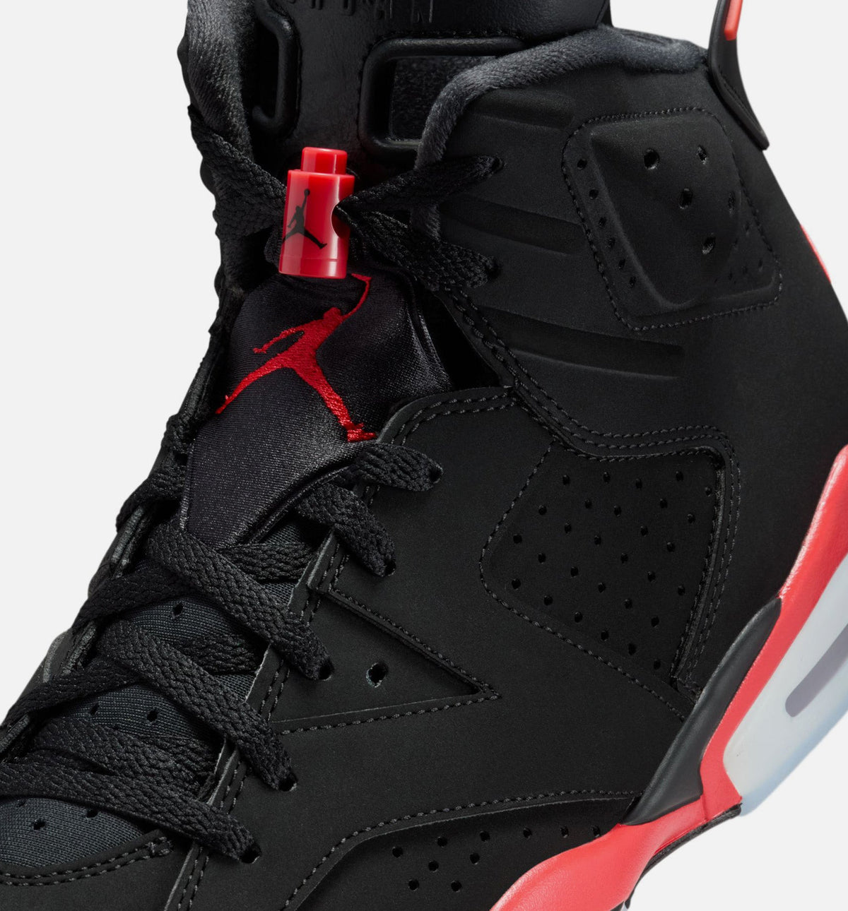 Air Jordan 6 Retro Infrared Salesman – Men's Lifestyle Sneaker (Black / Light Crimson)