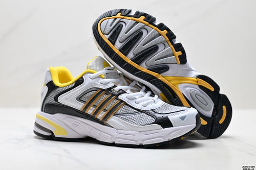 Adidas K81801550 Men's Running Shoes - White/Black/Yellow
