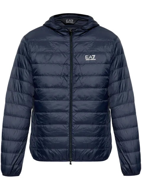 Ea7 Emporio Armani logo-print padded jacket