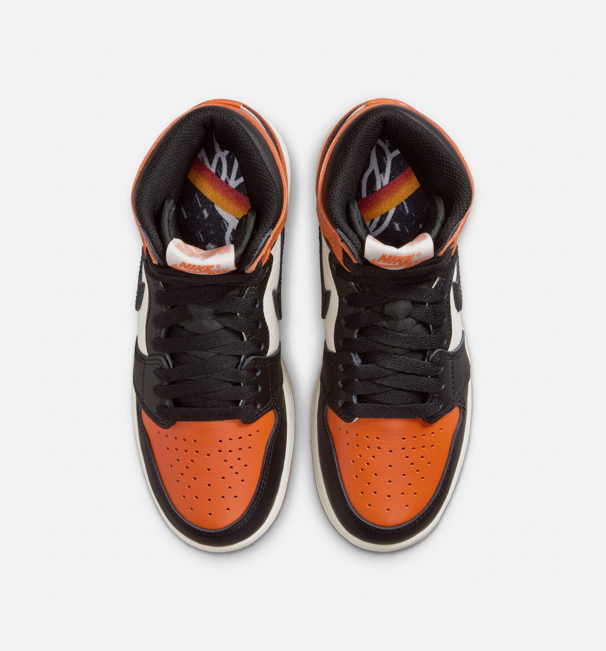 Air Jordan 1 Retro High OG Shattered Backboard – Grade School Lifestyle Sneaker (Black / Starfish)