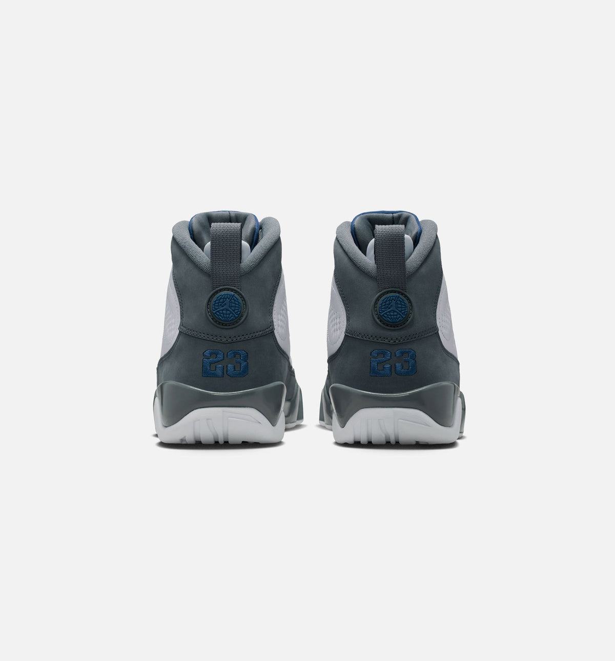 Air Jordan 9 Retro Flint Grey and French Blue Men's Sneakers - White / French Blue / Flint Grey