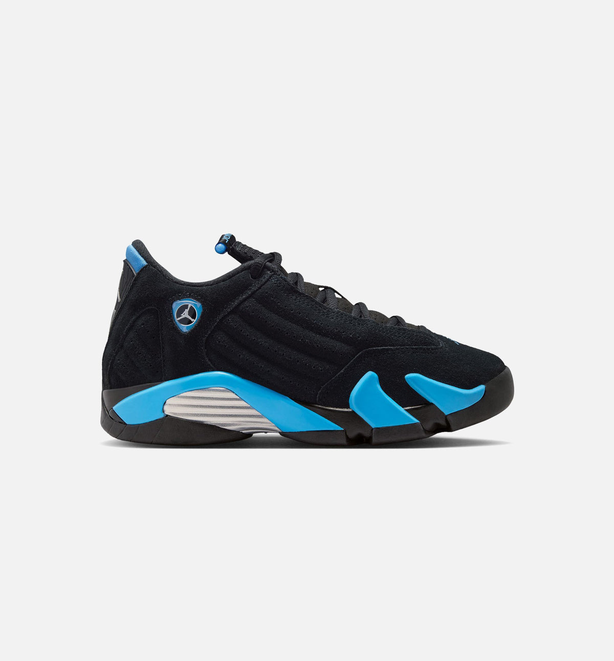 Air Jordan 14 Retro Black University Blue – Grade School Lifestyle Sneaker (Black / White / University Blue)