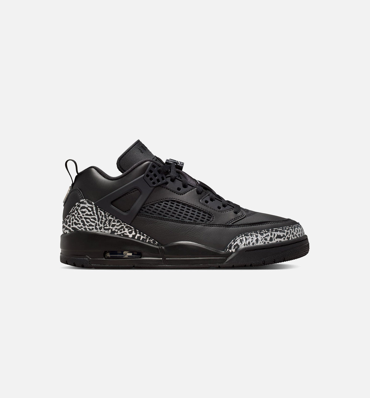 Spizike Low – Men's Basketball Shoe (Black / Black / Metallic Silver)