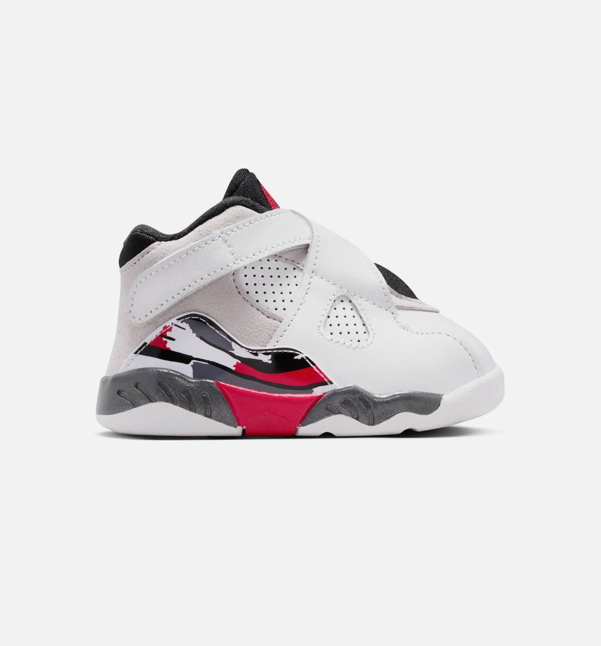Air Jordan 8 Retro White and True Red – Infant & Toddler Lifestyle Sneaker (White / Black / True Red)