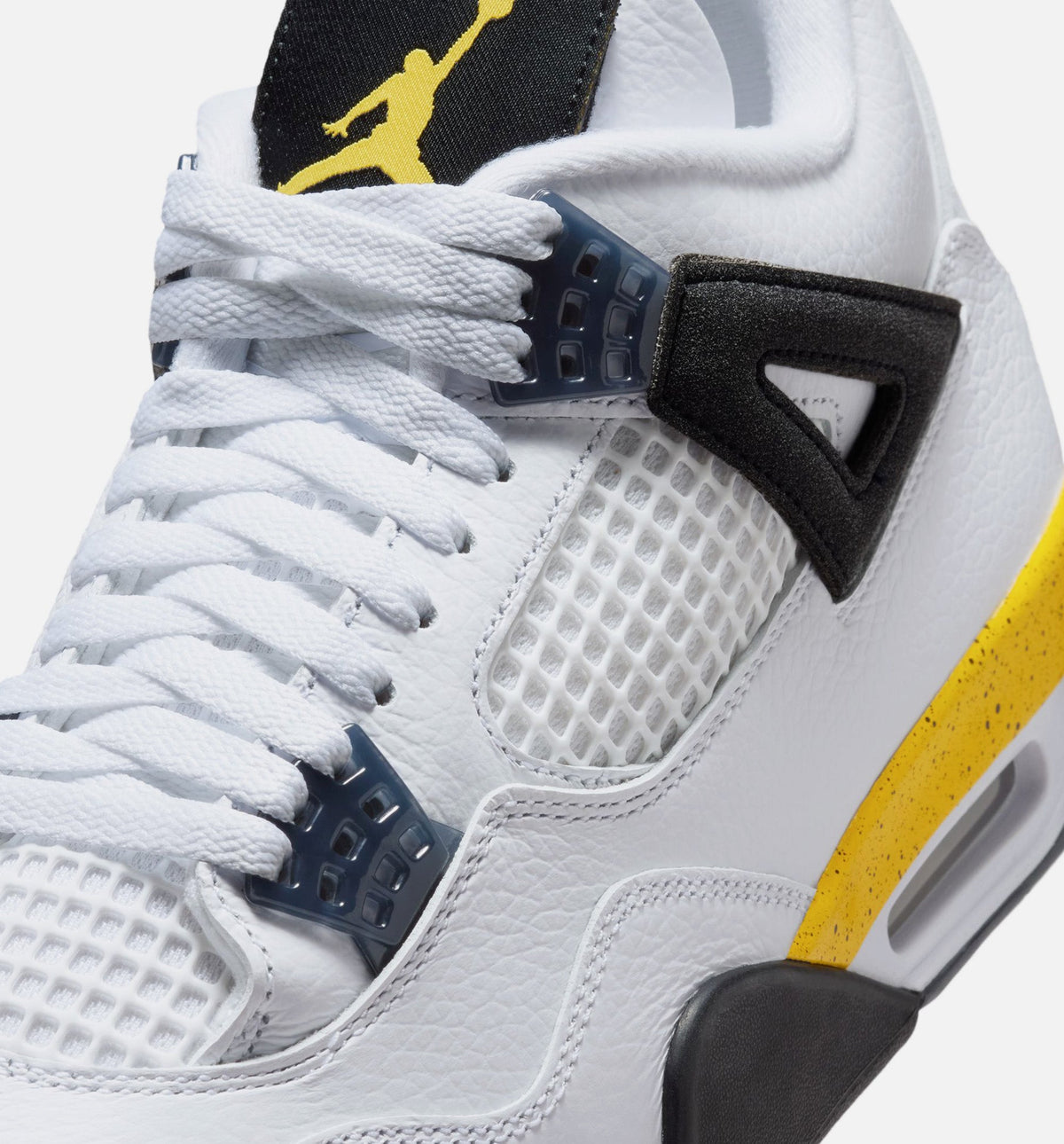 Air Jordan 4 Retro Rare Air Tour Yellow – Men's Lifestyle Sneaker (White / Dark Blue Grey / Black / Tour Yellow)