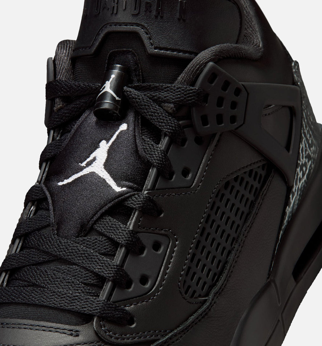 Spizike Low – Men's Basketball Shoe (Black / Black / Metallic Silver)