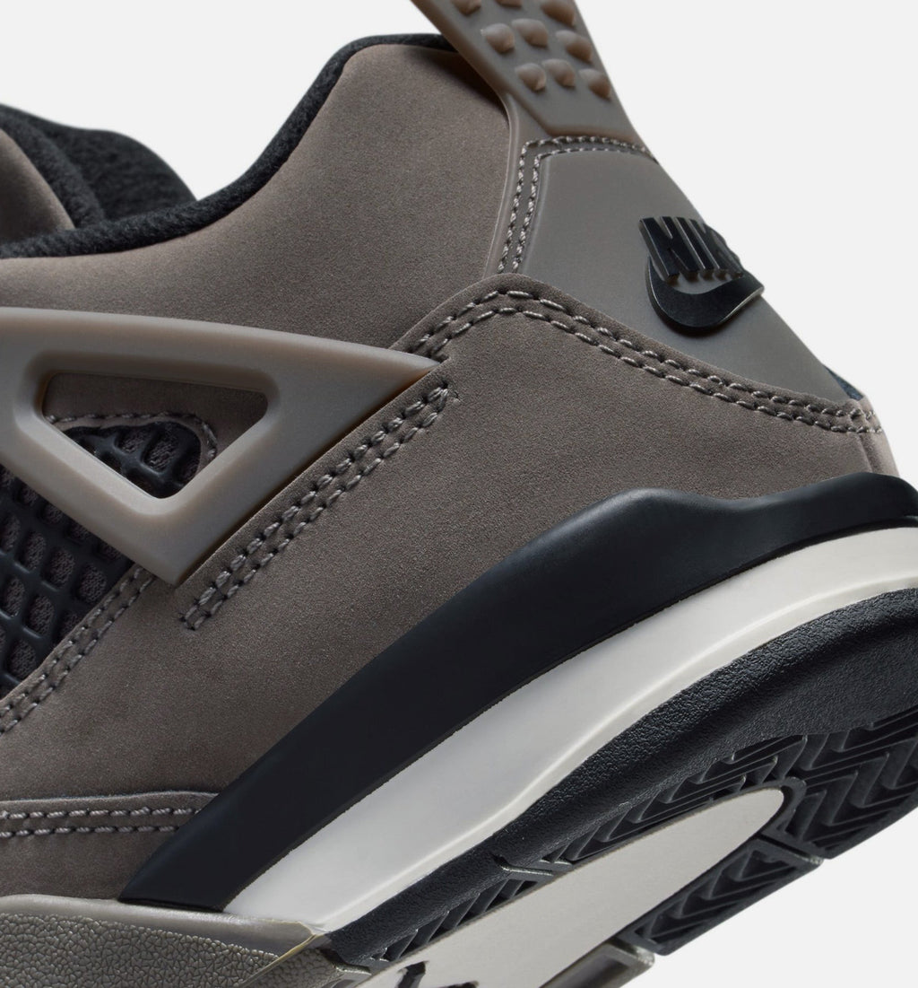 Air Jordan 4 Retro Cave Stone & Black – Preschool Lifestyle Sneaker (Cave Stone / Black / Moon Particle)