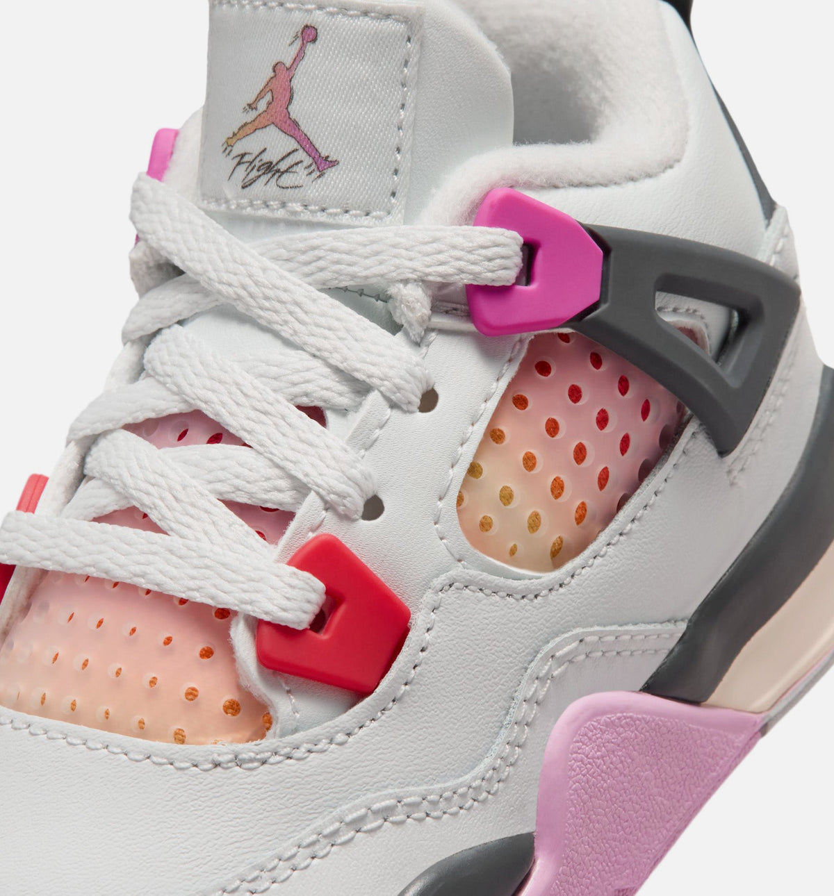 Air Jordan 4 Retro Comic – Infant & Toddler Lifestyle Sneaker (Off White / Fire Pink / Anthracite)