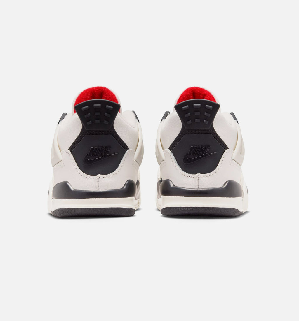Air Jordan 4 Retro Flight Club – Infant & Toddler Lifestyle Sneaker (Sail / Black / University Red)