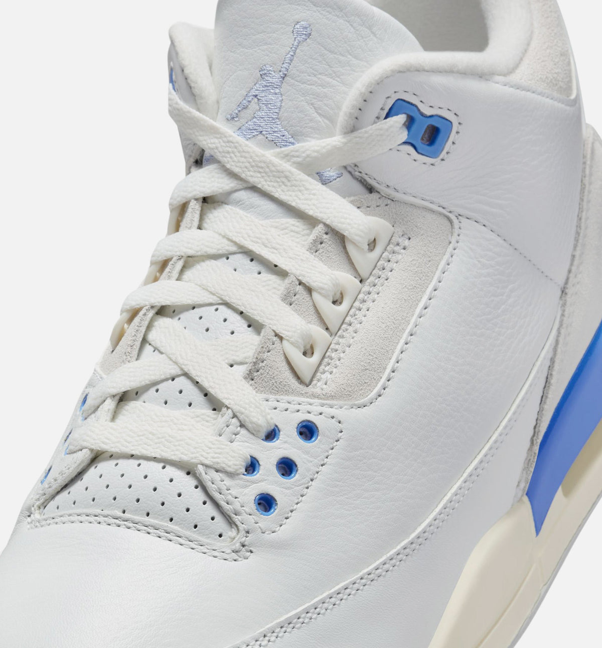 Air Jordan 3 Retro Lucky Shorts – Men's Lifestyle Sneaker (Summit White / Hydrogen Blue / Legend Blue)