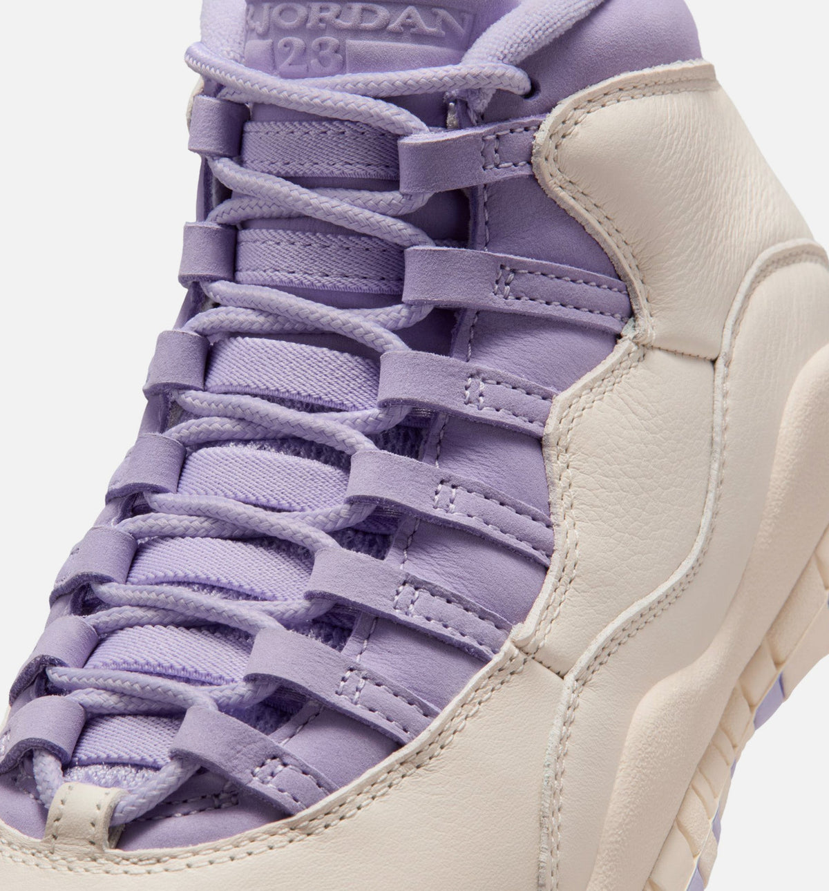 Air Jordan 10 Retro Hydrangeas – Women's Lifestyle Sneaker (Chalk / Hydrangeas / Wild Grape)