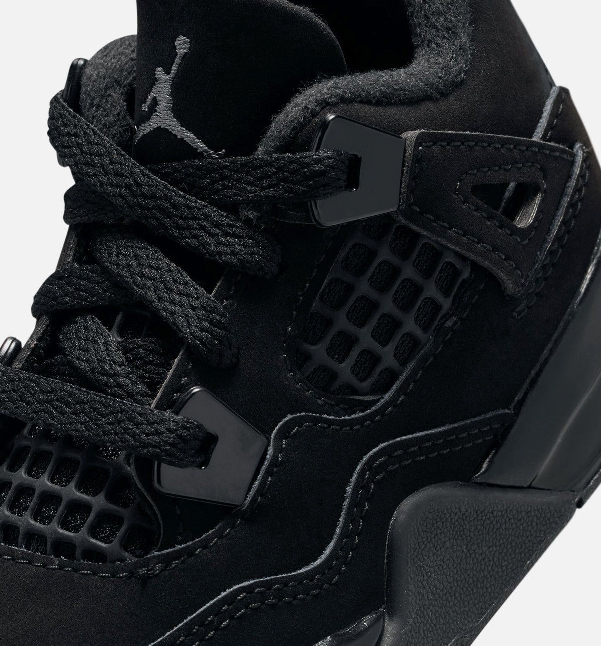 Air Jordan 4 Retro Black Cat – Infant & Toddler Lifestyle Sneaker (Black / Light Graphite)