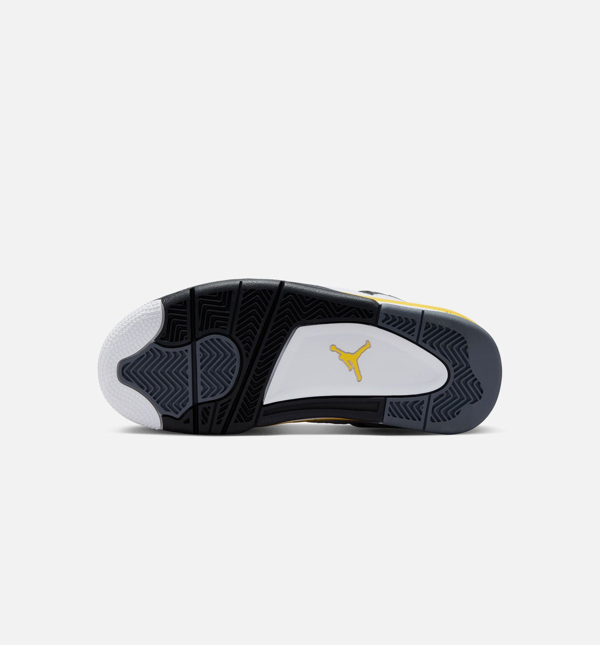 Air Jordan 4 Retro Rare Air Tour Yellow – Grade School Lifestyle Sneaker (White / Dark Blue Grey / Black / Tour Yellow)