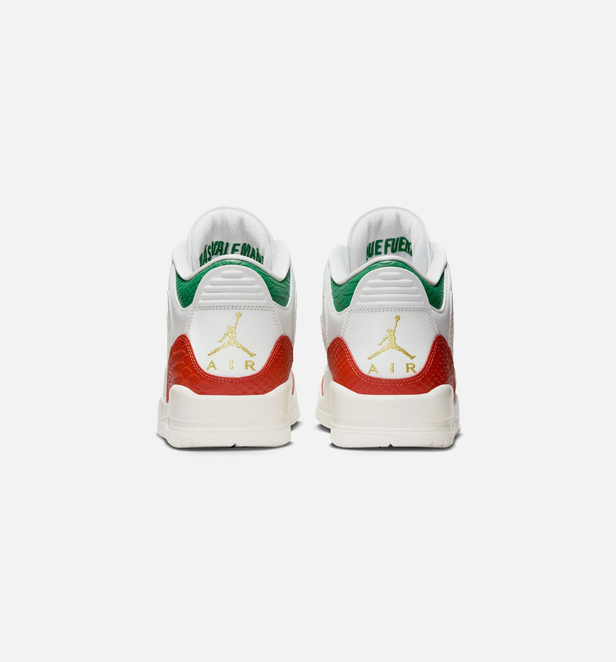 Air Jordan 3 Retro El Vuelo – Men's Lifestyle Sneaker (Summit White / Pine Green / Dragon Red / Metallic Gold)
