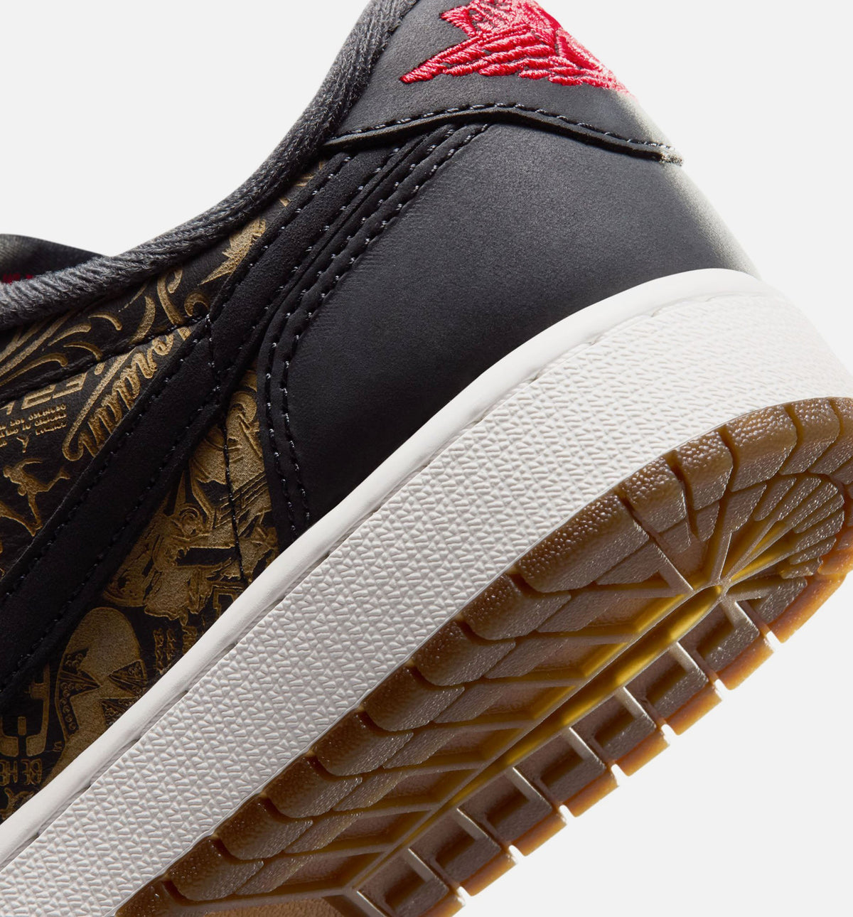 Air Jordan 1 Retro Low OG Laser – Grade School Lifestyle Sneaker (Black / Varsity Red)
