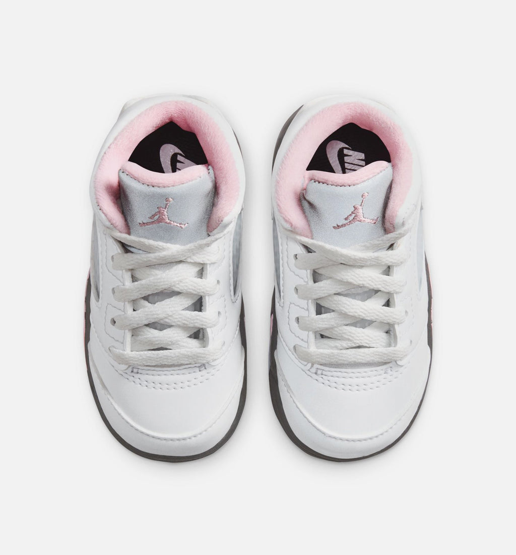 Air Jordan 5 Retro Medium Soft Pink – Infant & Toddler Lifestyle Sneaker (White / Black / Medium Soft Pink)