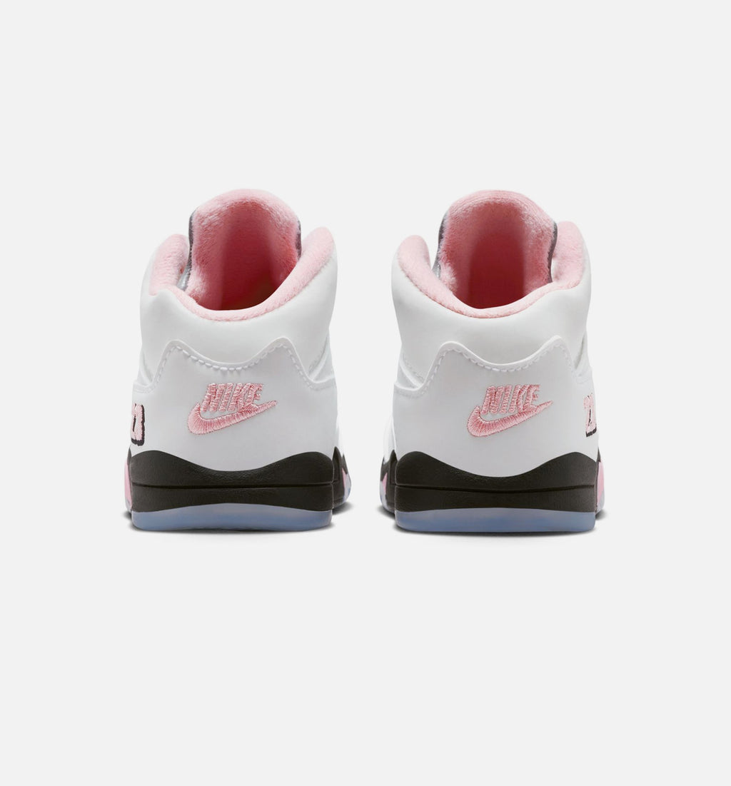Air Jordan 5 Retro Medium Soft Pink – Infant & Toddler Lifestyle Sneaker (White / Black / Medium Soft Pink)