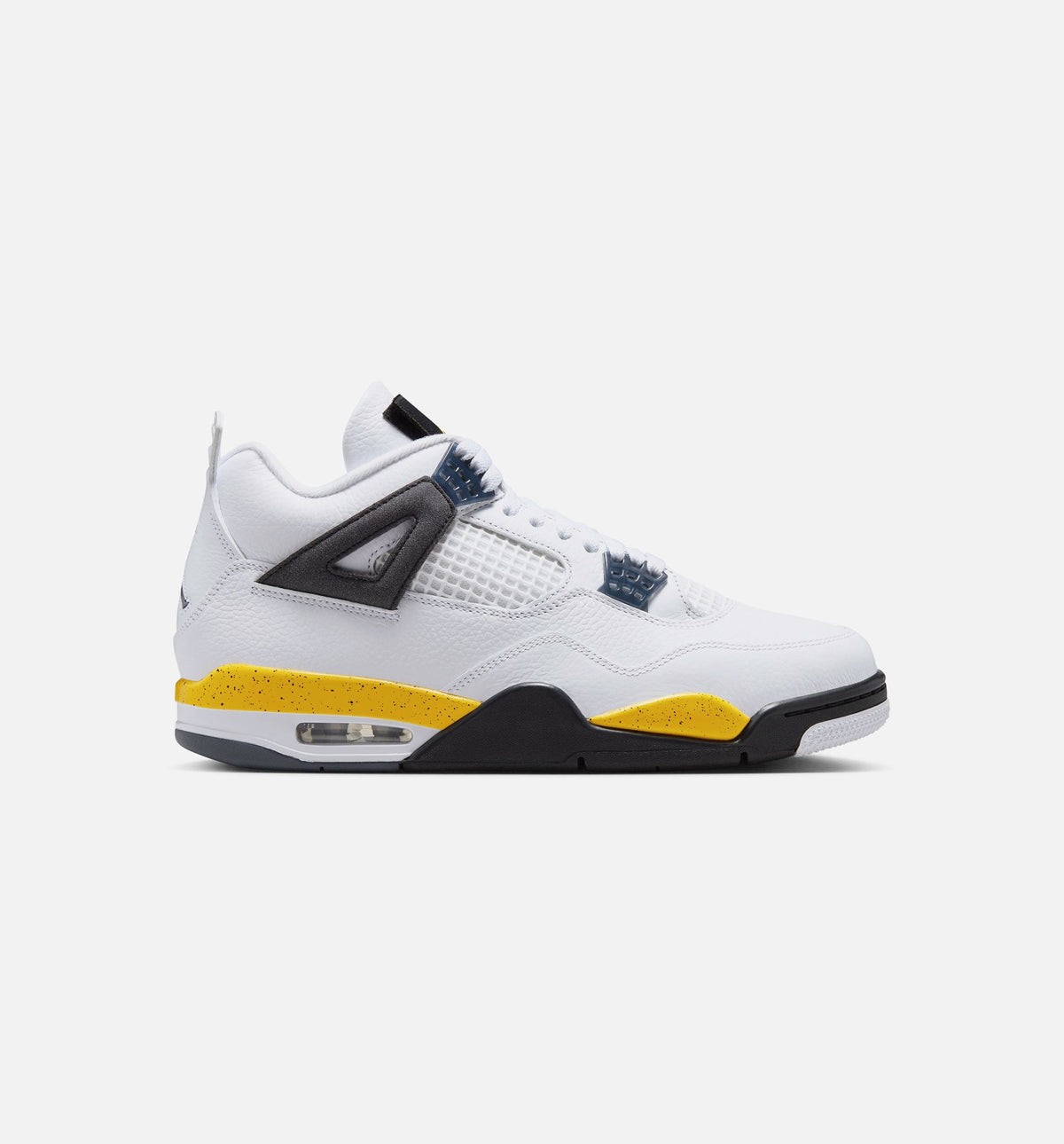 Air Jordan 4 Retro Rare Air Tour Yellow – Men's Lifestyle Sneaker (White / Dark Blue Grey / Black / Tour Yellow)