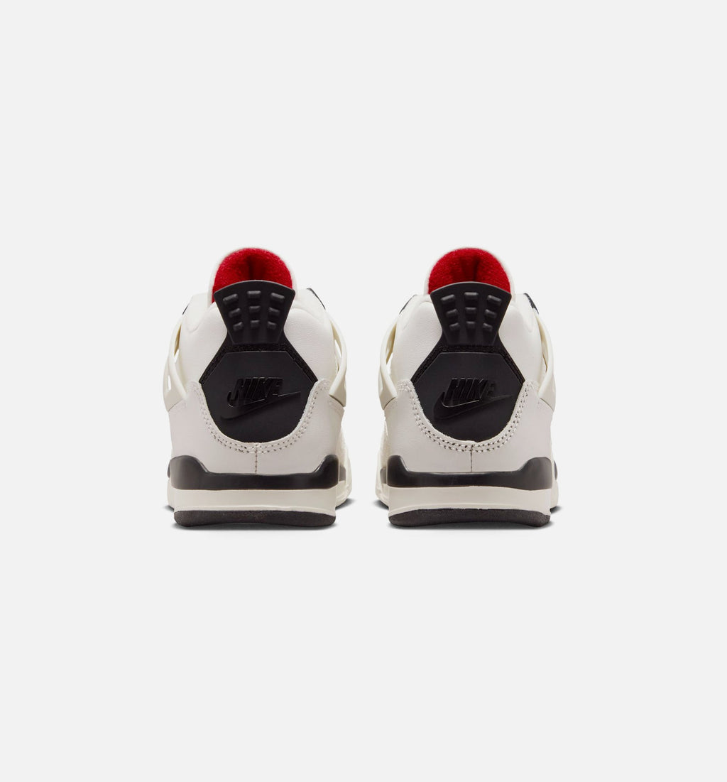 Air Jordan 4 Retro Flight Club – Preschool Lifestyle Sneaker (Sail / Black / University Red)