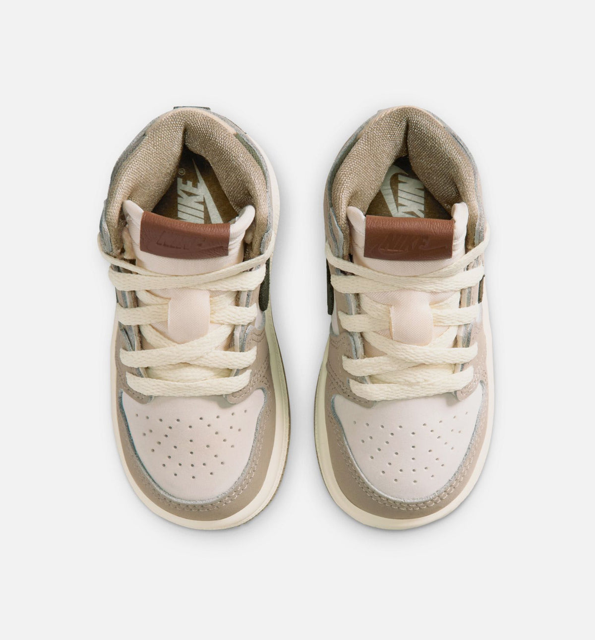 Air Jordan 1 Retro High OG – Infant & Toddler Lifestyle Sneaker (Khaki / Sail / Coconut Milk)