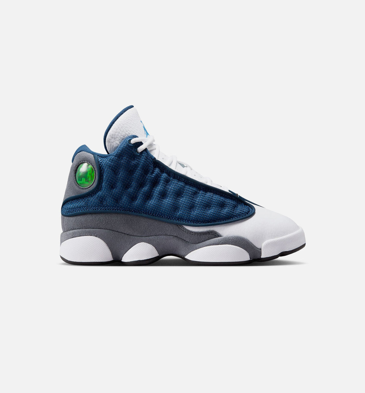 Air Jordan 13 Retro Navy and Flint Grey – Grade School Lifestyle Sneaker (Navy / University Blue / Flint Grey / White)