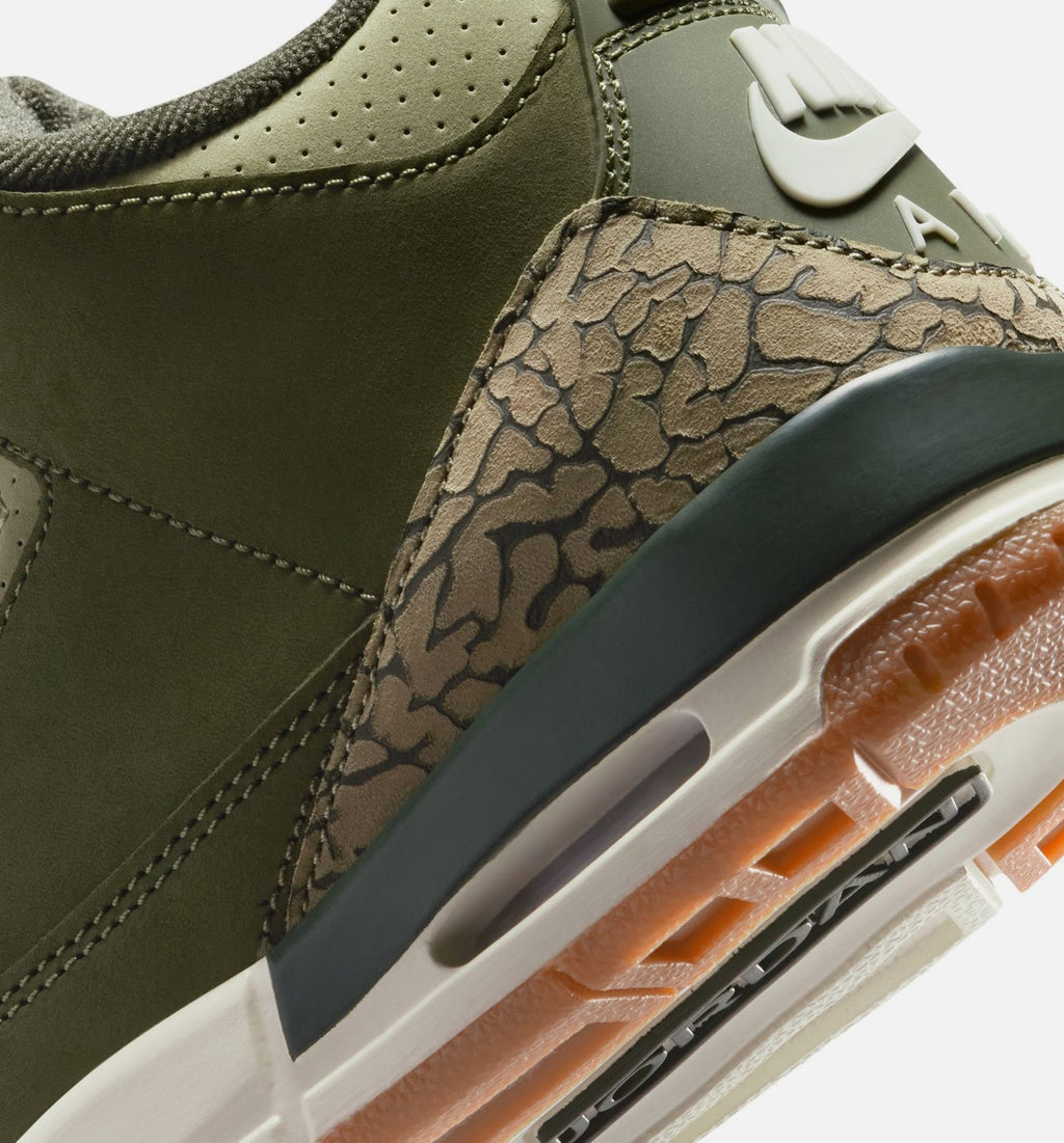 Air Jordan 3 Retro Medium Olive – Grade School Lifestyle Sneaker (Medium Olive / Sequoia / Neutral Olive / Sail)