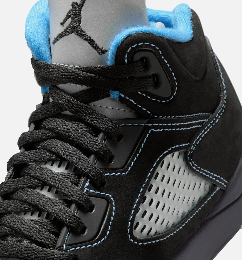 Air Jordan 5 Retro Black Carolina – Preschool Lifestyle Sneaker (Black / University Blue / White)