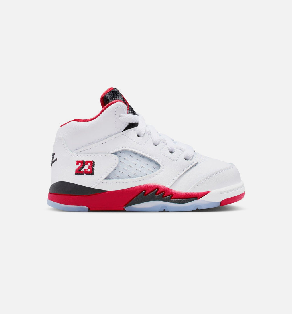 Air Jordan 5 Retro Fire Red – Infant & Toddler Lifestyle Sneaker (Fire Red / White)