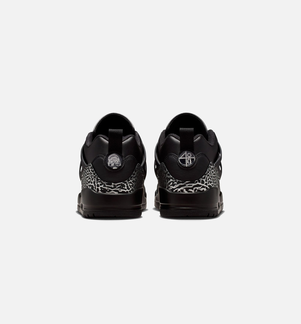 Spizike Low – Men's Basketball Shoe (Black / Black / Metallic Silver)