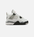 Air Jordan 4 Retro White Cement – Infant & Toddler Lifestyle Sneaker (Summit White / Fire Red / Cement Grey / Black)
