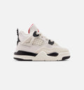 Air Jordan 4 Retro Flight Club – Infant & Toddler Lifestyle Sneaker (Sail / Black / University Red)