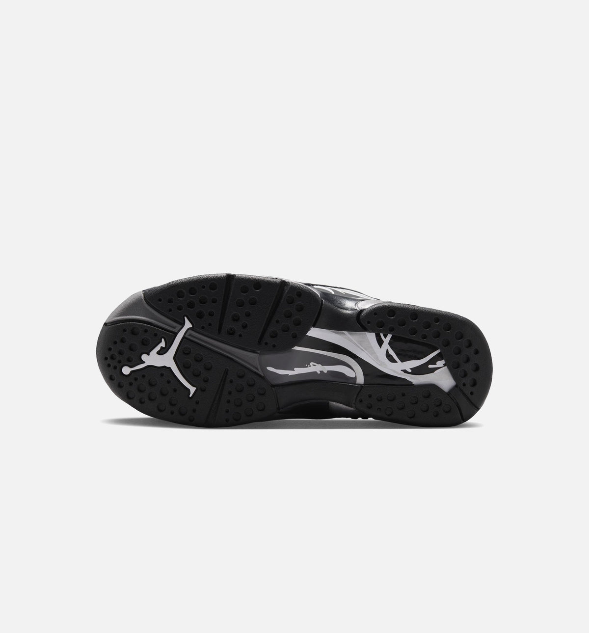 Air Jordan 8 Retro Chrome Black and Light Graphite – Grade School Lifestyle Sneaker (Black / White / Light Graphite)