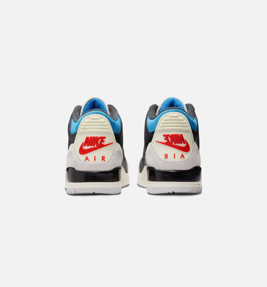 Air Jordan 3 Retro OG Rare Air – Men's Lifestyle Sneaker (Black / Chile Red / Neutral Grey)
