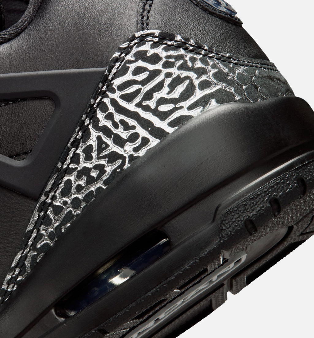 Spizike Low – Men's Basketball Shoe (Black / Black / Metallic Silver)
