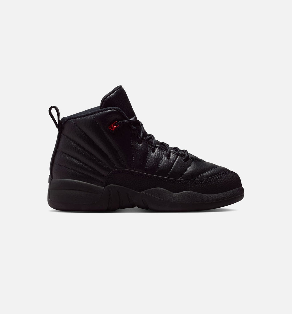 Air Jordan 12 Retro Bloodline – Preschool Lifestyle Sneaker (Black / Varsity Red)