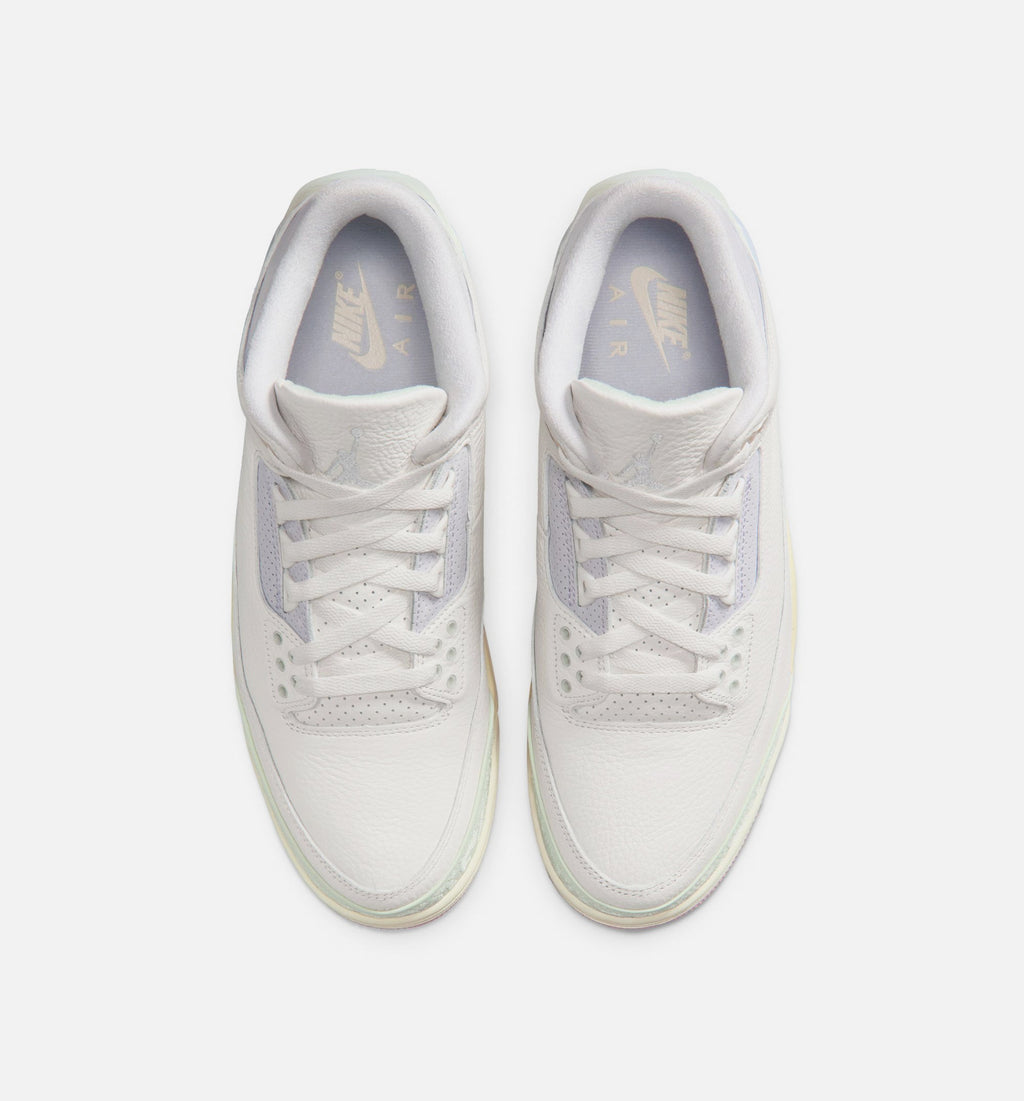 Air Jordan 3 Retro Sail & Jade Aura – Men's Lifestyle Sneaker (Sail / Jade Aura / Aura / Iced Carmine)
