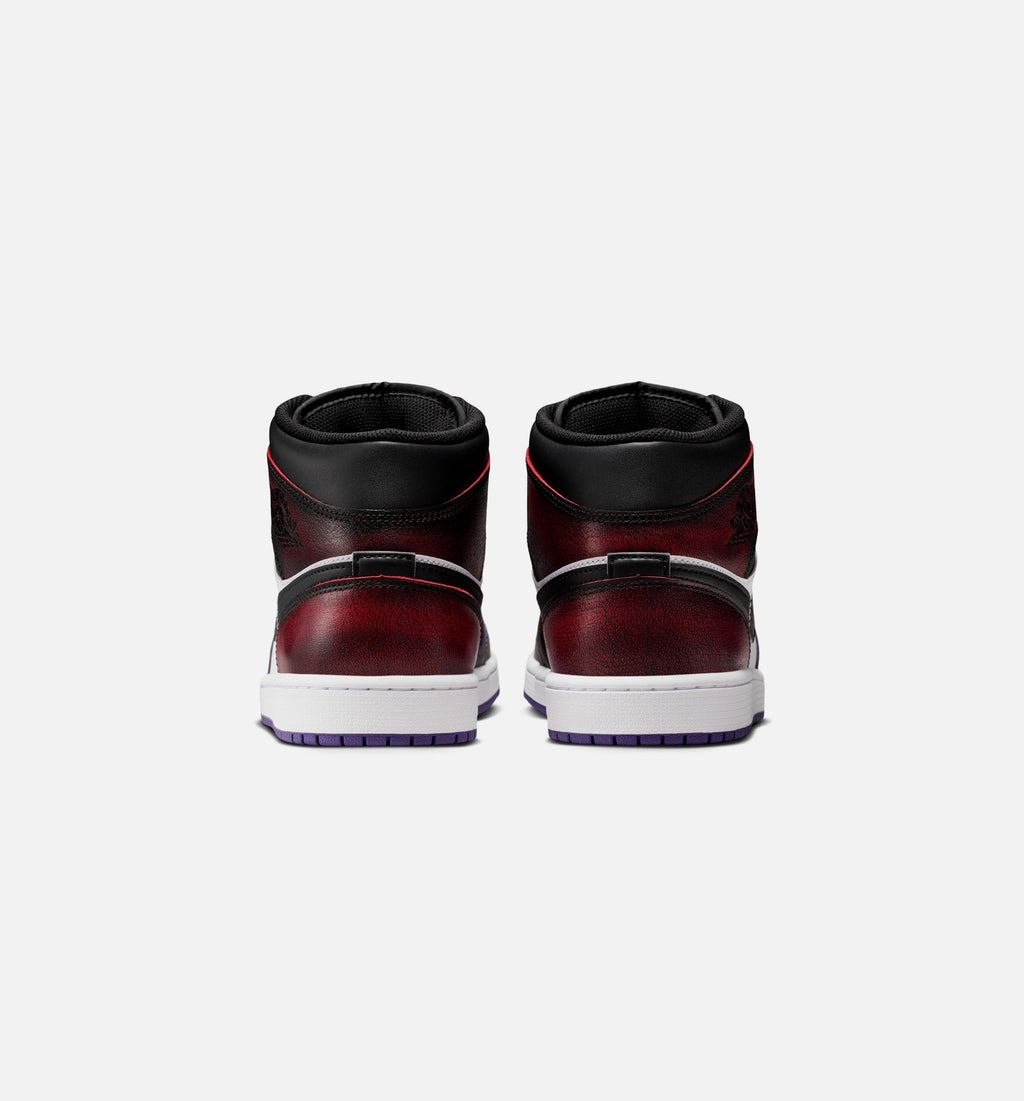 Air Jordan 1 Mid SE – Men's Lifestyle Sneaker (True Red / White / Court Purple / Black)