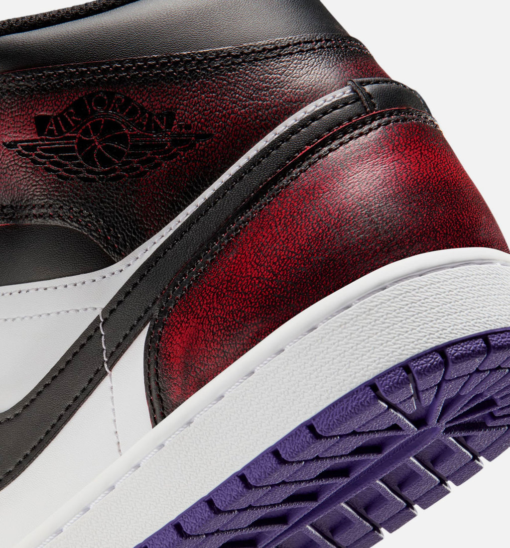 Air Jordan 1 Mid SE – Men's Lifestyle Sneaker (True Red / White / Court Purple / Black)